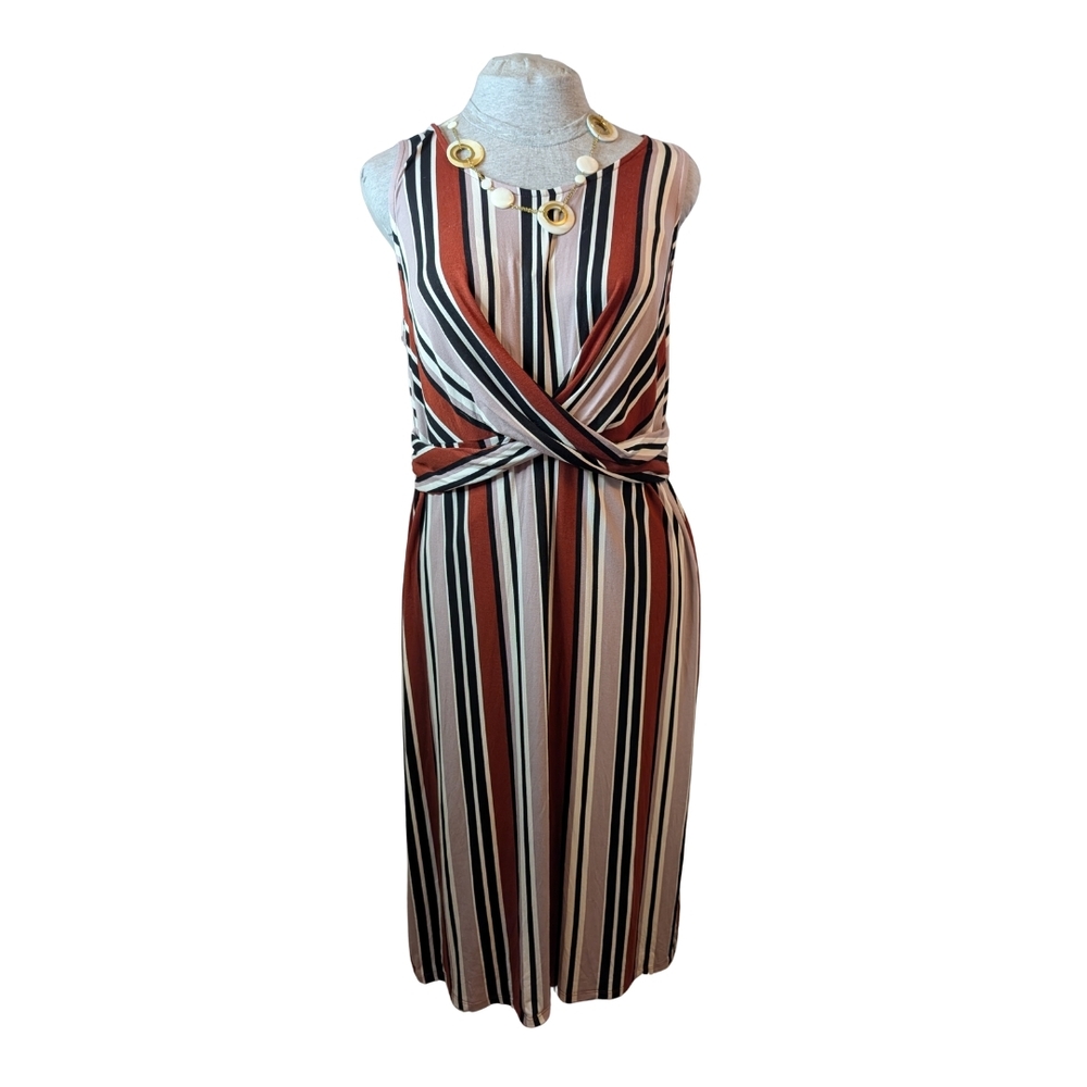 Torrid Multicolor Striped Midi Dress 2X EUC